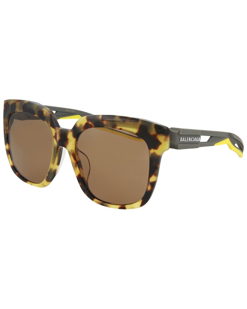 Balenciaga | Unisex | 55mm Sunglasses | Havana Grey/Brown | Brown Lens