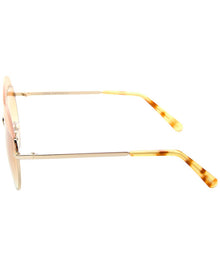Loewe | Womens | LW40007U 56mm Sunglasses | Gold/Cream Leather | Gold Gradient Lens
