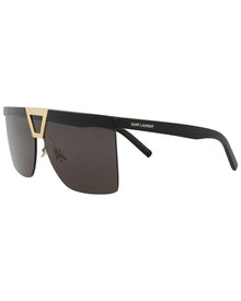 Saint Laurent | Womens | 99mm Sunglasses | Shiny Black | Black Lens