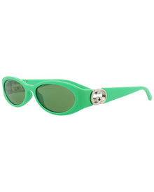 Gucci | Womens | GG1660S 54mm Sunglasses | Shiny Vivid Green | Green Lens