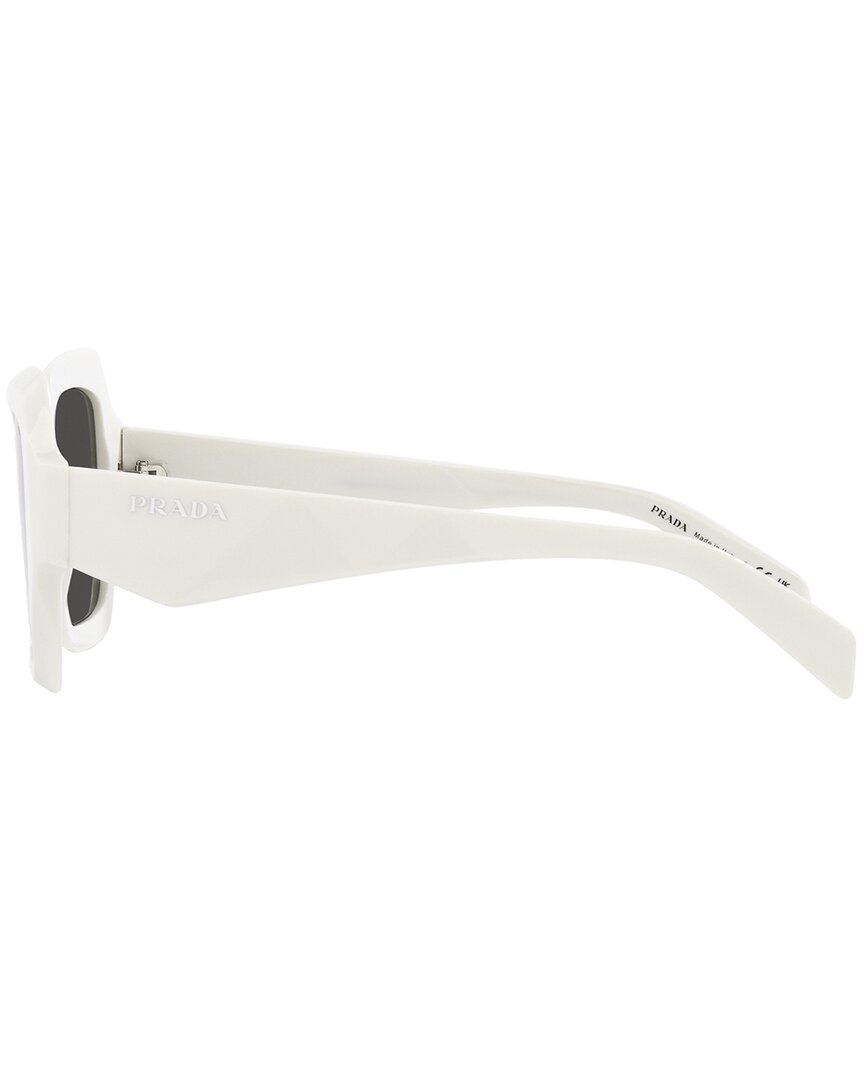 Prada | Womens | PR28ZS 53mm Sunglasses | White | Dark Grey Lens