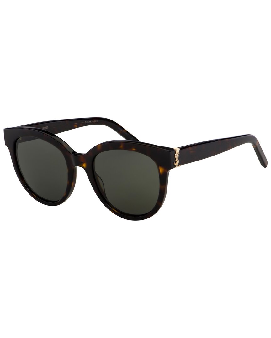 Saint Laurent | Unisex | SLM29 52mm Sunglasses | Havana | Grey Lens
