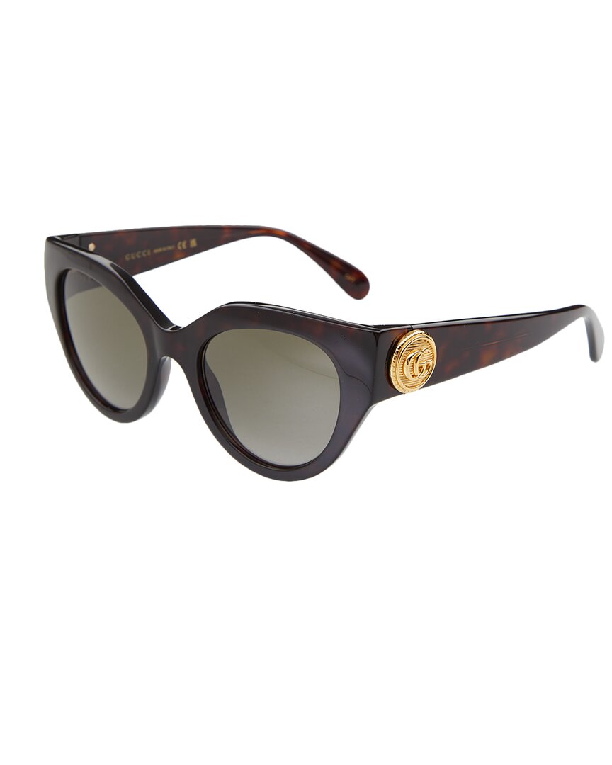 Gucci | Womens | GG1408S 52mm Sunglasses | Tortoiseshell | Brown Lens