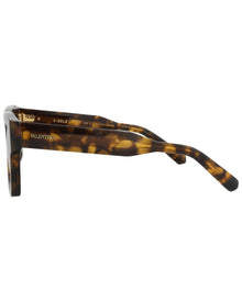Valentino | Womens | VLS-162B51 51mm Sunglasses | Brown Tortoise/Light Gold | Medium Grey Flash Silver AR Lens