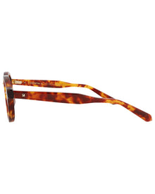Valentino | Unisex | VLS-132C 46mm Sunglasses | Honey Tortoise/Light Gold | Dark Green Lens