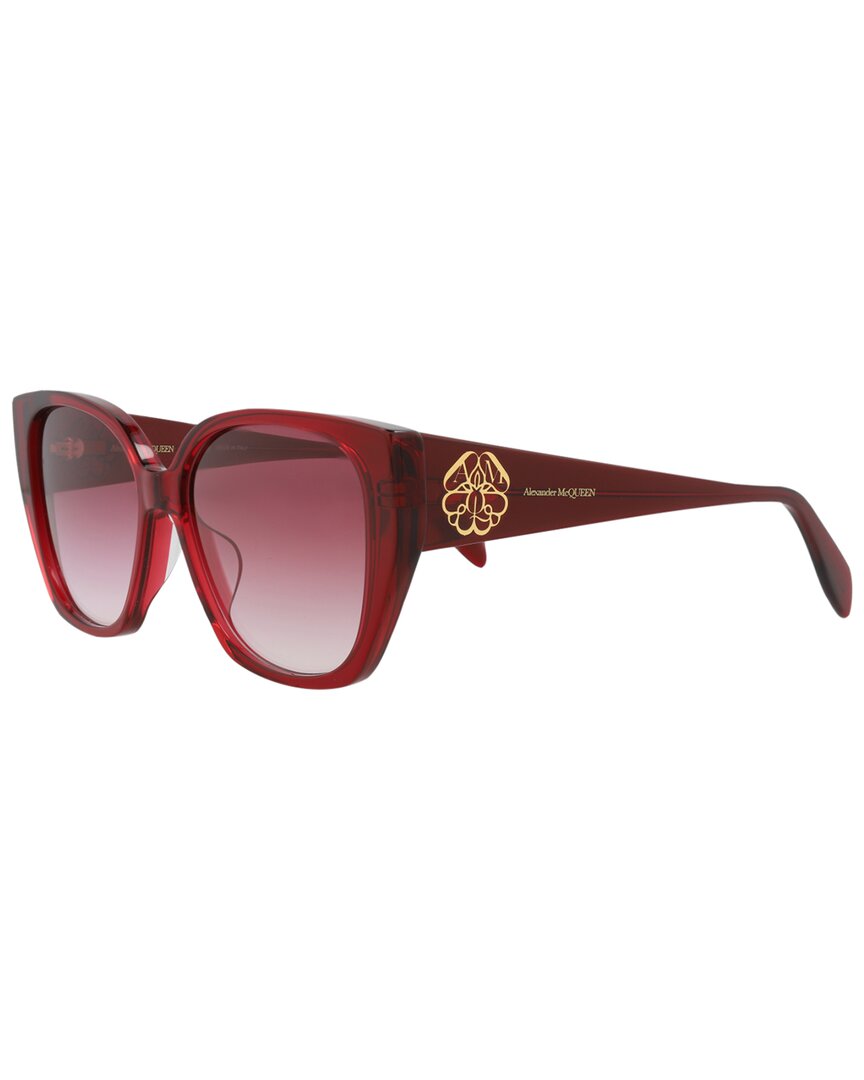 Alexander McQueen | Womens | AM0284S 58mm Sunglasses | Red | Red Lens
