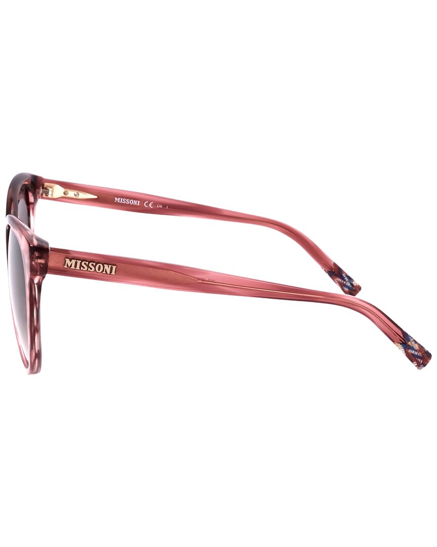 Missoni | Unisex | 54mm Sunglasses | Pink Horn | Brown Gradient Lens