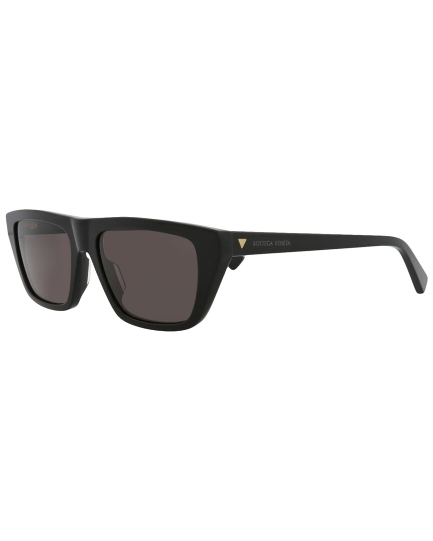 Bottega Veneta | Womens | BV1291S-30015222-001 54mm Sunglasses | Shiny Black | Grey Tinted Lens