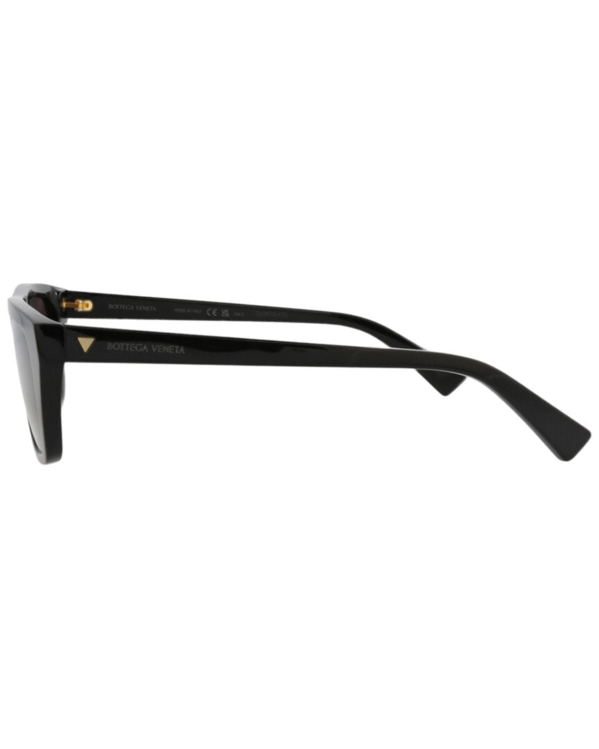 Bottega Veneta | Womens | BV1291S-30015222-001 54mm Sunglasses | Shiny Black | Grey Tinted Lens