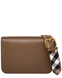 Burberry | Womens | Mackford House Check Canvas & Leather Crossbody | Brown
