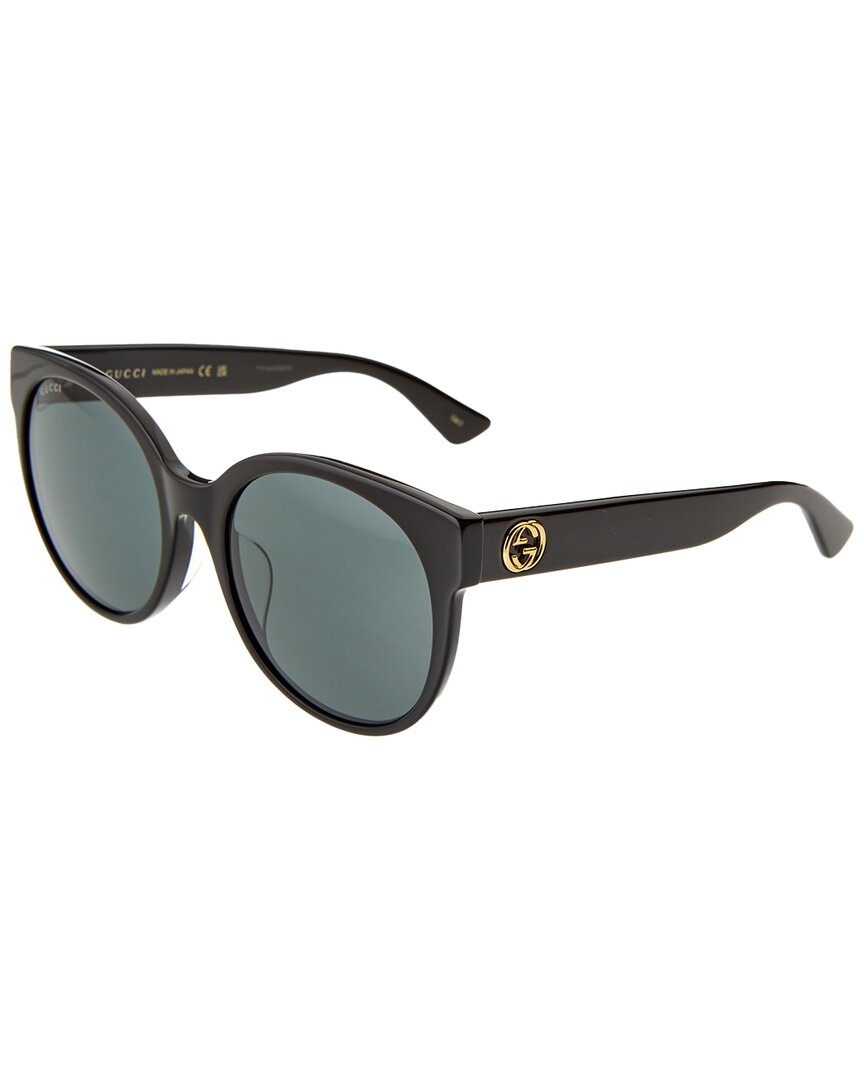 Gucci | Womens | GG0035SAN 56mm Sunglasses | Black/Grey | Grey Lens