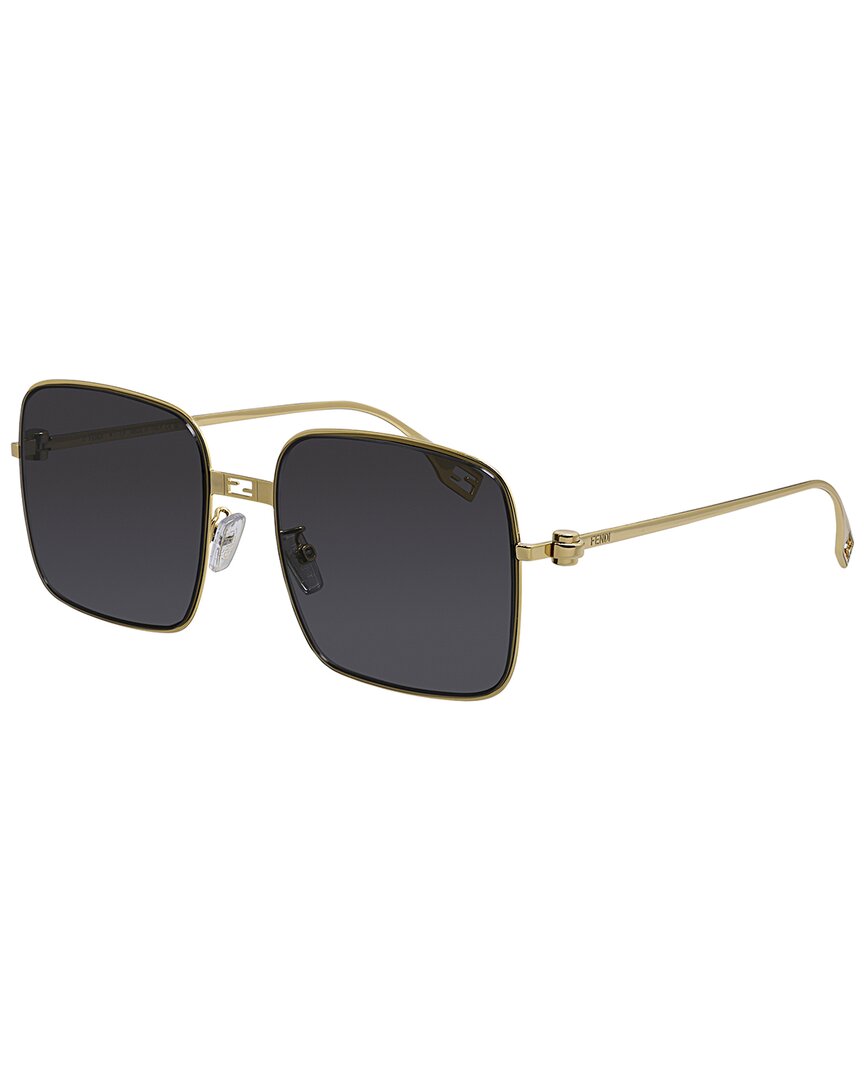 FENDI | Womens | FE40123 55mm Sunglasses | Gold | Grey Lens