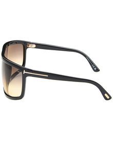 Tom Ford | Unisex | Clint 68mm Sunglasses | Shiny Black | Smoke Gradient Lens