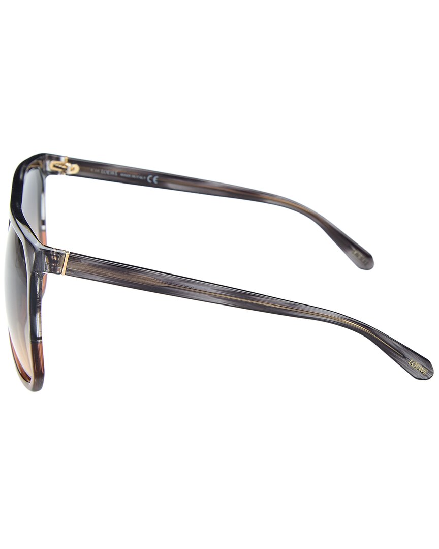 Loewe | Womens | LW40001F 63mm Sunglasses | Grey Havana | Brown Gradient Lens