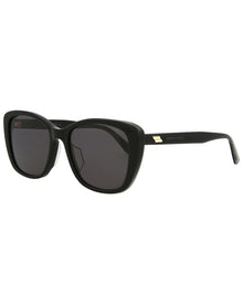 Bottega Veneta | Womens | 55mm Sunglasses | Black/Grey | Grey Lens
