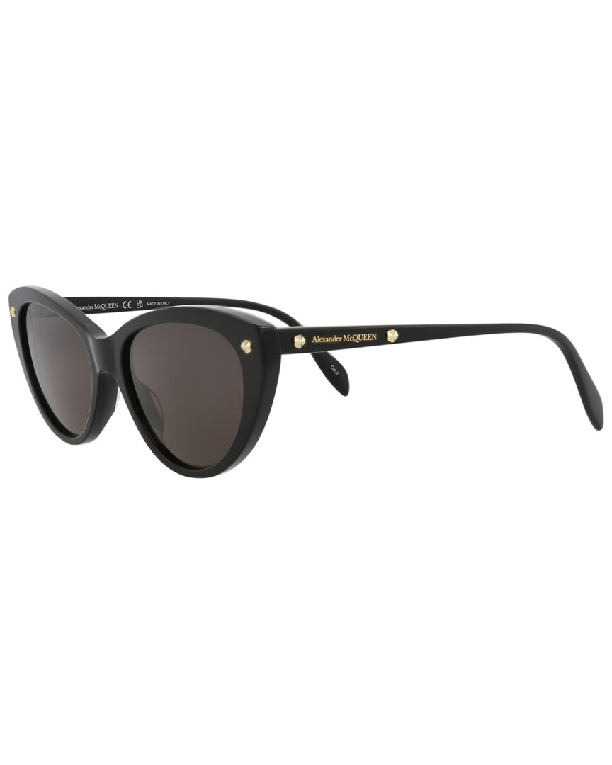 Alexander McQueen | Womens | AM0189S 55mm Sunglasses | Black | Grey Lens