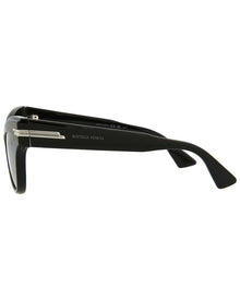 Bottega Veneta | Womens | BV1004S 47mm Sunglasses | Black/Silver | Grey Lens
