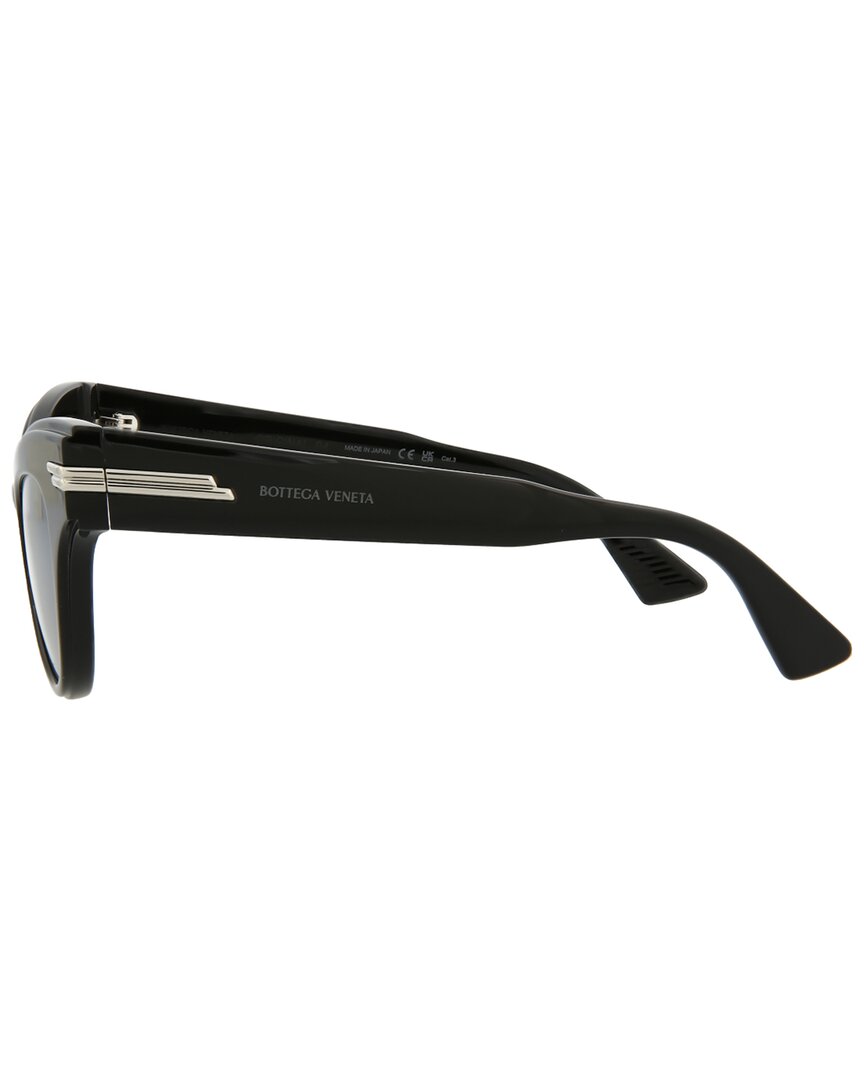 Bottega Veneta | Womens | BV1004S 47mm Sunglasses | Black/Silver | Grey Lens