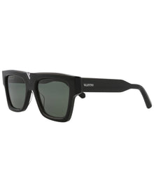 Valentino | Womens | VLS-162A51 51mm Sunglasses | Black | Smoke Green Tinted Lens