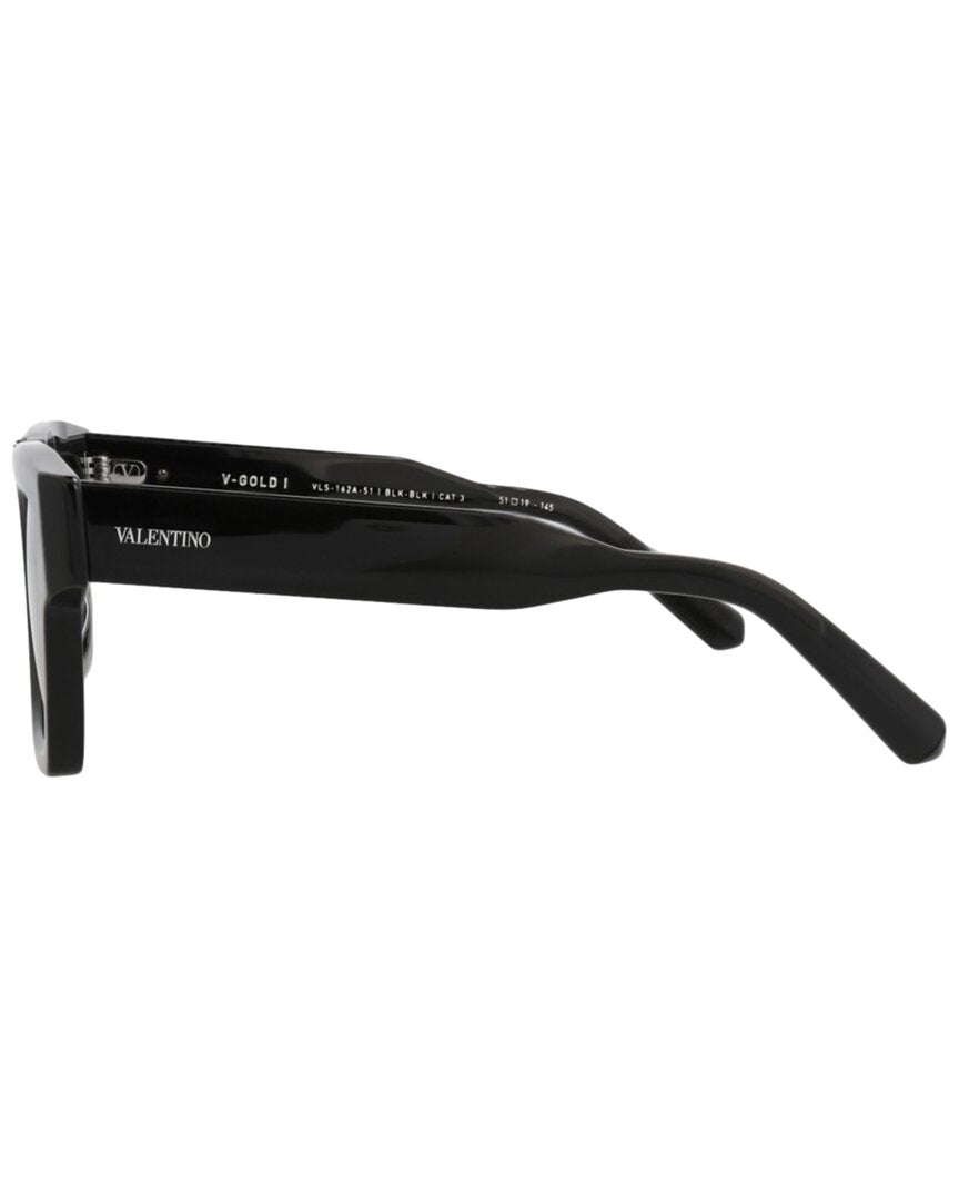 Valentino | Womens | VLS-162A51 51mm Sunglasses | Black | Smoke Green Tinted Lens
