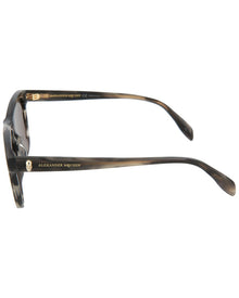 Alexander McQueen | Unisex | AM0158S 54mm Sunglasses | Grey | Brown Lens