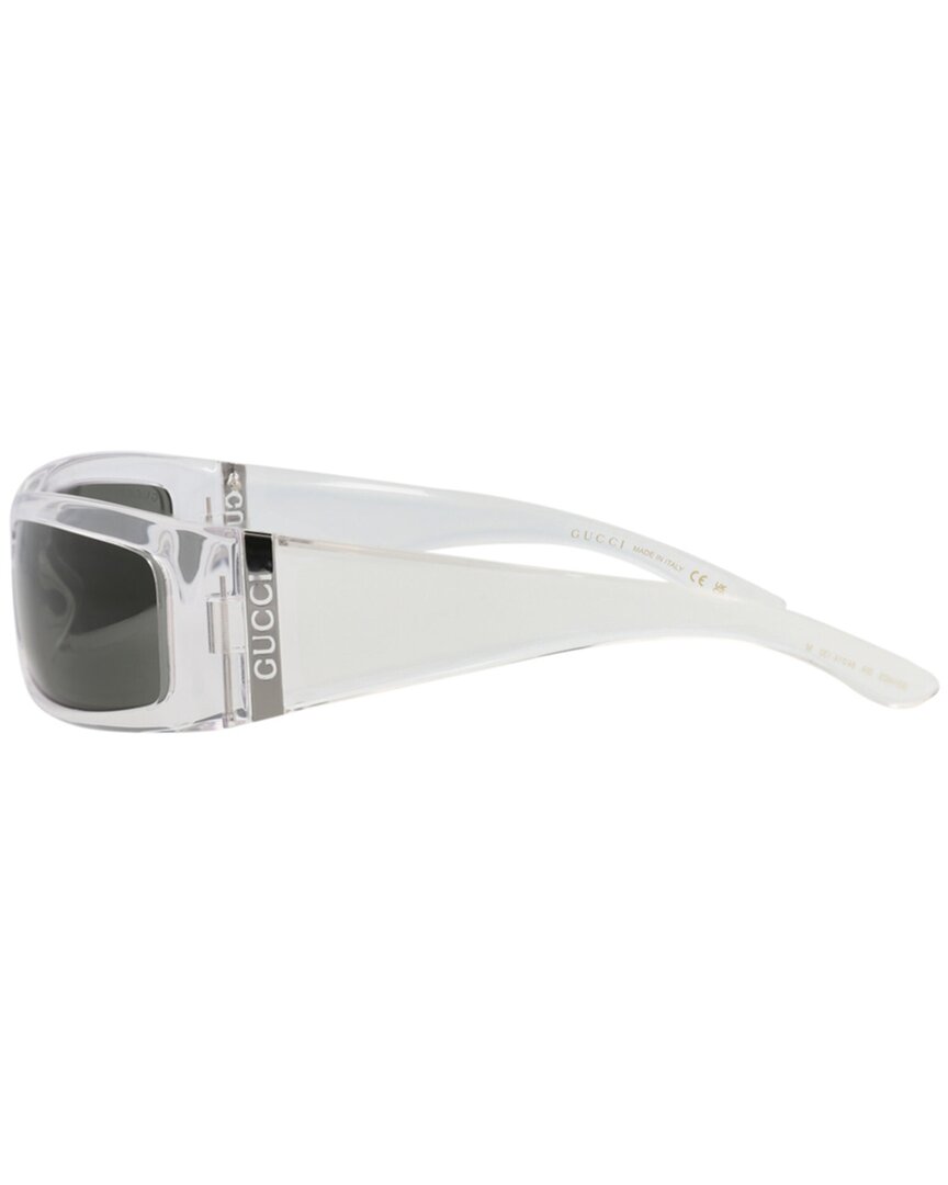 Gucci | Mens | GG1492S 64mm Sunglasses | Shiny Crystal | Grey Tinted Lens