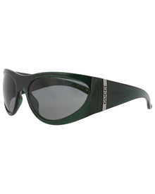 Gucci | Mens | GG1575S 63mm Sunglasses | Shiny Transparent Green | Grey Tinted Lens