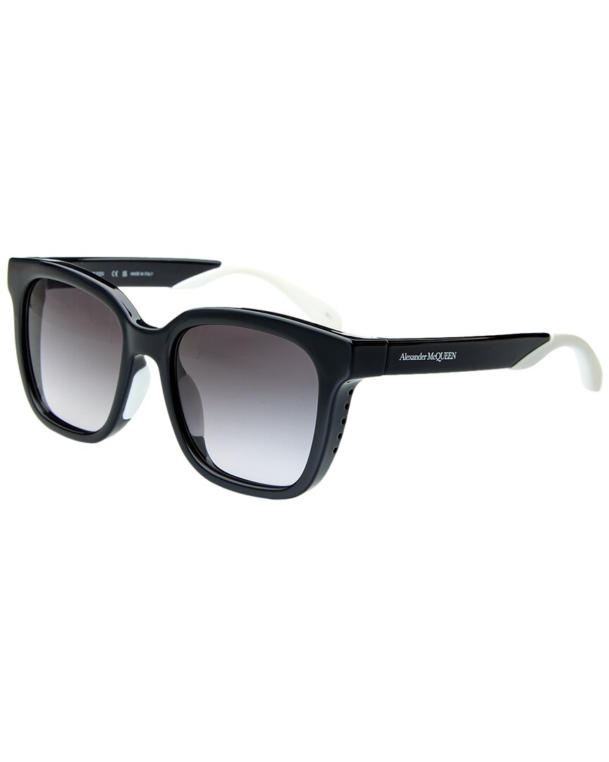 Alexander McQueen | Unisex | AM0295SK 55mm Sunglasses | Black/Grey | Grey Lens