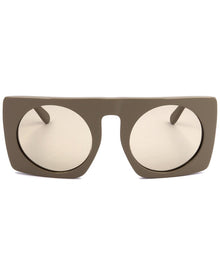 Stella McCartney | Womens | 53mm Sunglasses | Taupe | Beige Flash Lens