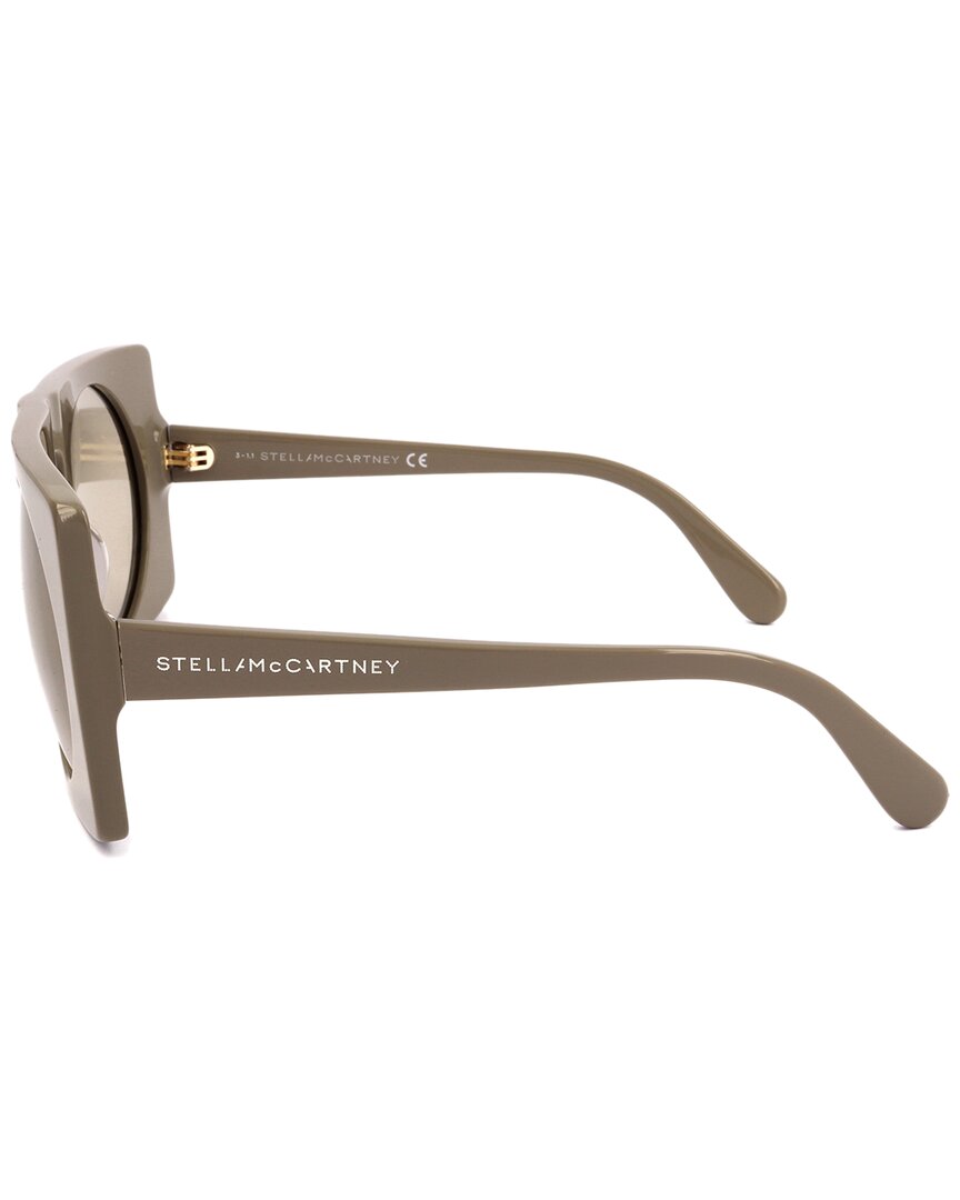 Stella McCartney | Womens | 53mm Sunglasses | Taupe | Beige Flash Lens