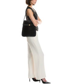 TOTEME | Womens | Belted Suede Bucket Bag | Black