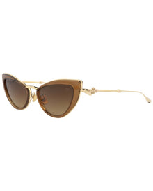 Valentino | Womens | VLS-102B50 50mm Sunglasses | Crystal Medium Brown/Light Gold | Brown Gradient Lens