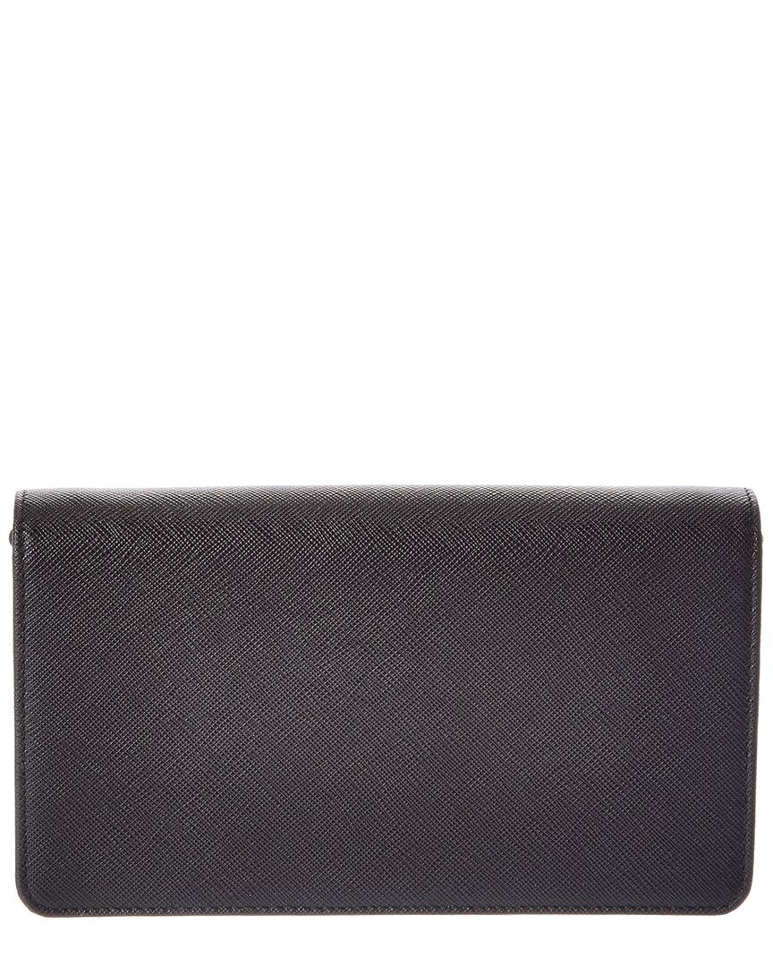 Prada | Womens | Logo Saffiano Leather Crossbody | Black