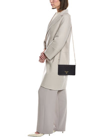 Prada | Womens | Logo Saffiano Leather Crossbody | Black
