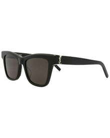 Saint Laurent | Womens | 52mm Sunglasses | Shiny Black | Black Tinted Lens