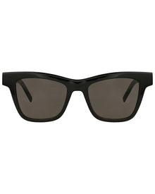 Saint Laurent | Womens | 52mm Sunglasses | Shiny Black | Black Tinted Lens