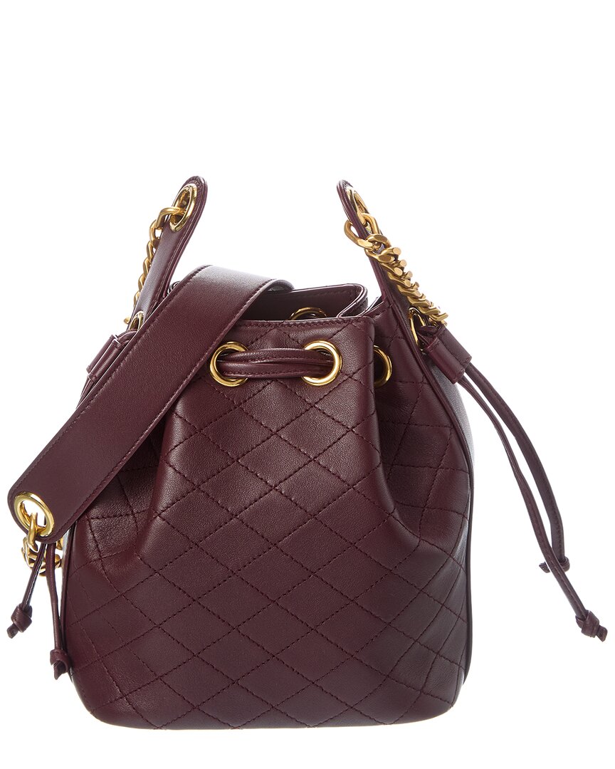 Saint Laurent | Womens | Joe Mini Quilted Leather Bucket Bag | Red