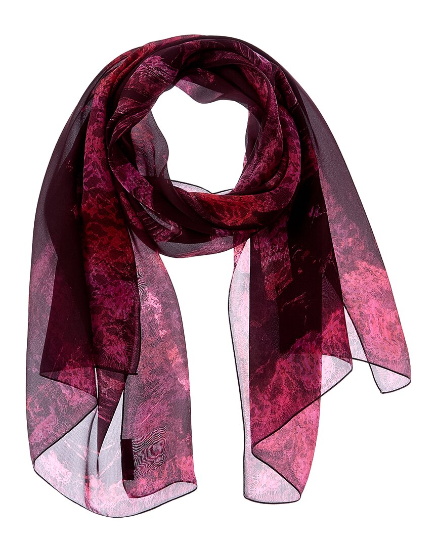 Jimmy Choo | Womens | Logo Silk Scarf | Purple