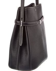 TOTEME | Womens | Belted Leather Bucket Bag | Black