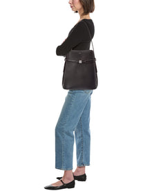 TOTEME | Womens | Belted Leather Bucket Bag | Black