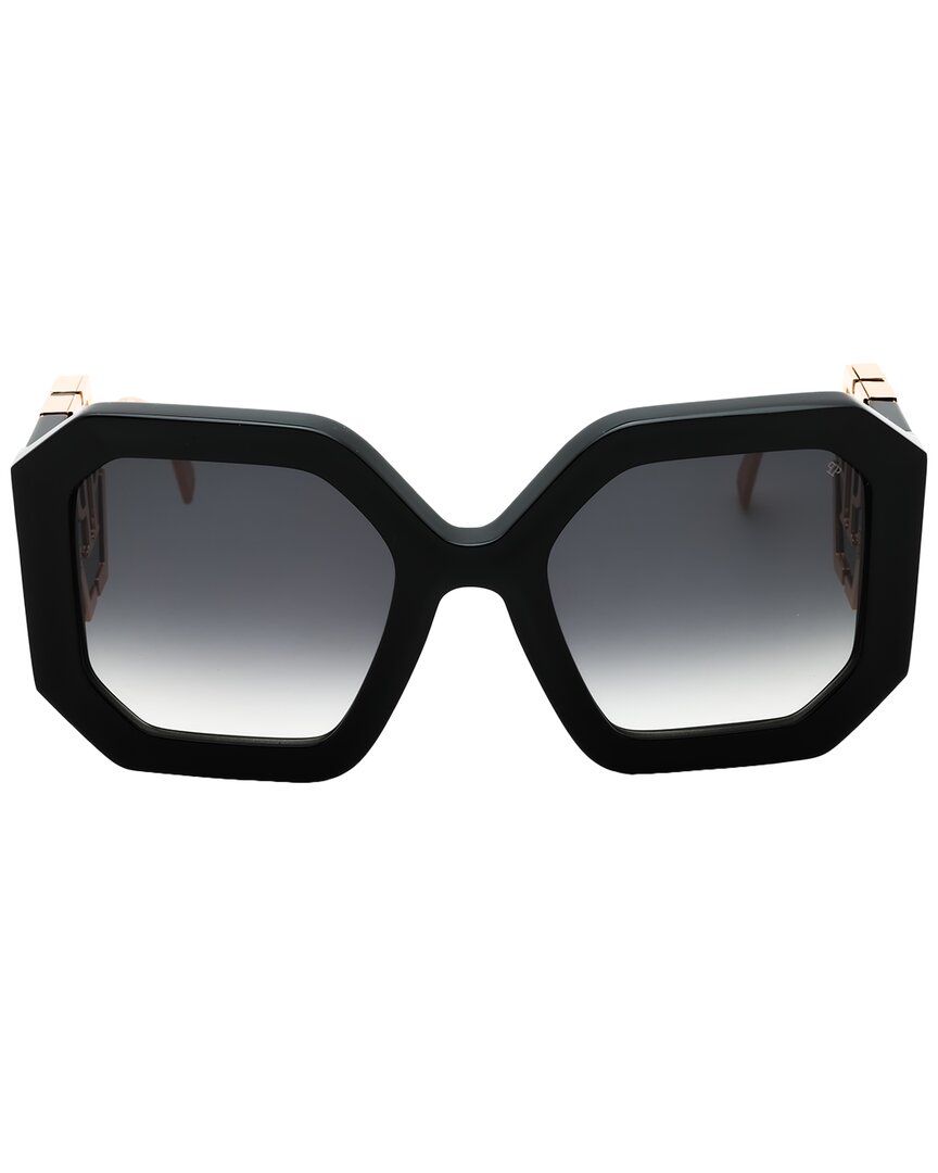 Philipp Plein | Womens | PHILIPP PLEIN SPP067 54mm Sunglasses | Black | Grey Gradient Lens