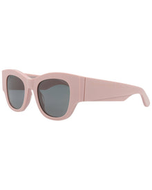 Alexander McQueen | Womens | AM0420S 50mm Sunglasses | Shiny Pink | Grey Tinted Lens