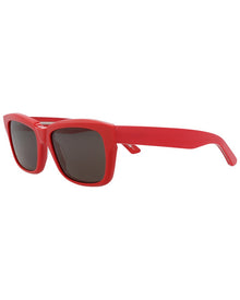 Balenciaga | Unisex | 55mm Sunglasses | Shiny Bright Red | Grey Tinted Lens