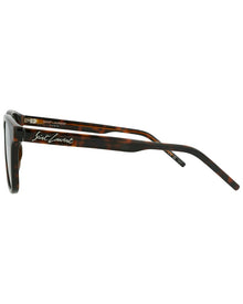 Saint Laurent | Unisex | 54mm Sunglasses | Shiny Dark Havana | Grey Tinted Lens