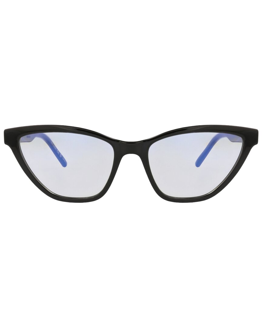Saint Laurent | Womens | 56mm Sunglasses | Shiny Black | Neutral Grey Lens