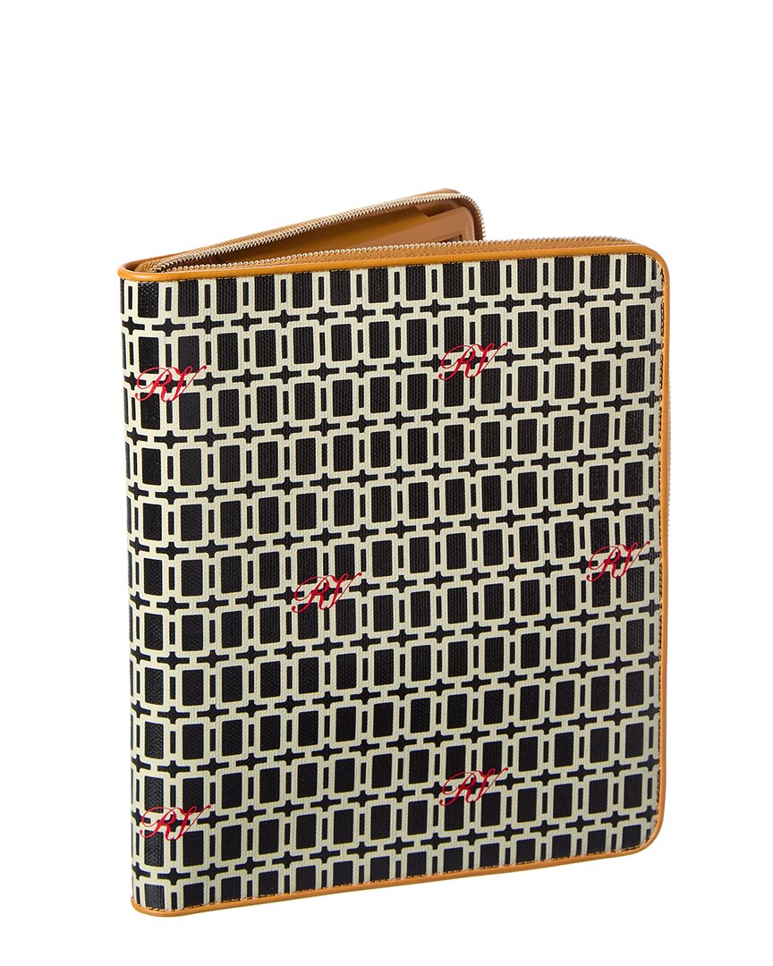 Roger Vivier | Womens | Coated Canvas & Leather iPad Case | Brown
