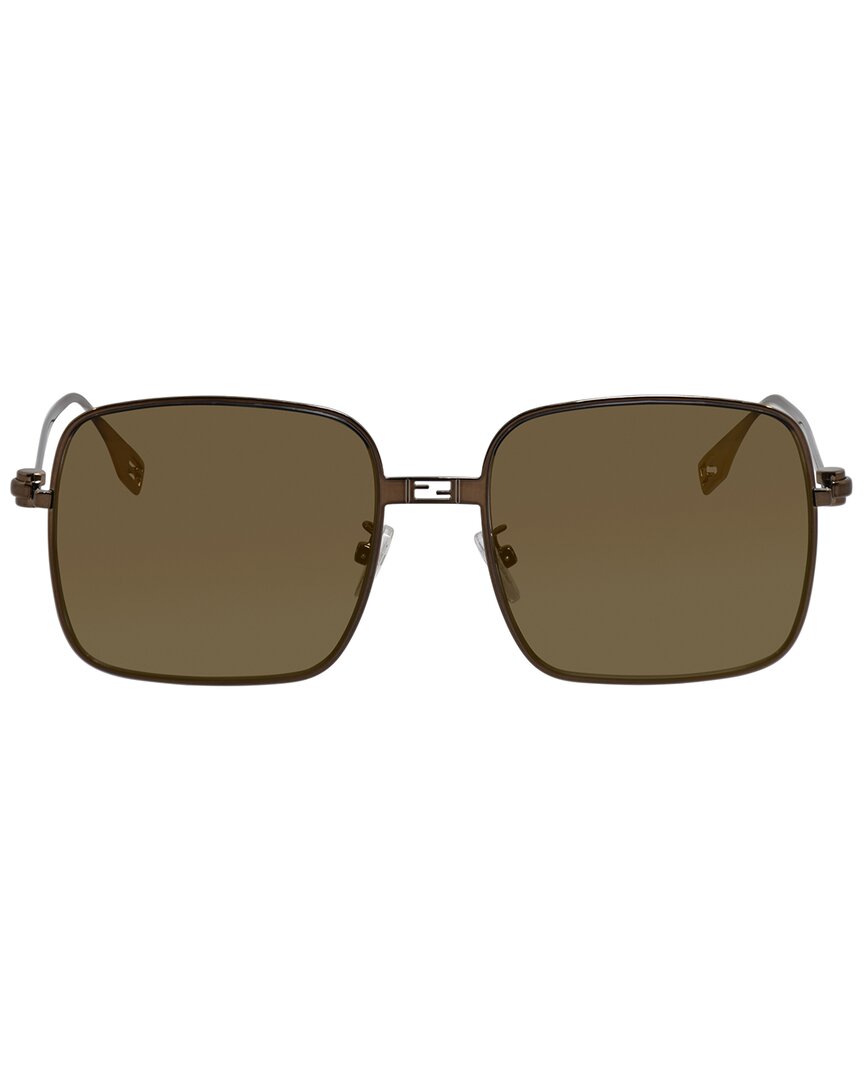 FENDI | Womens | 55mm Sunglasses | Black | Brown Lens