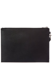 Saint Laurent | Mens | Paris Zipped Leather Tablet Holder | Black