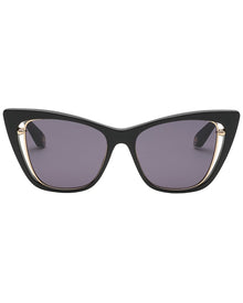 Roberto Cavalli | Unisex | 53mm Sunglasses | Shiny Black | Smoke Lens