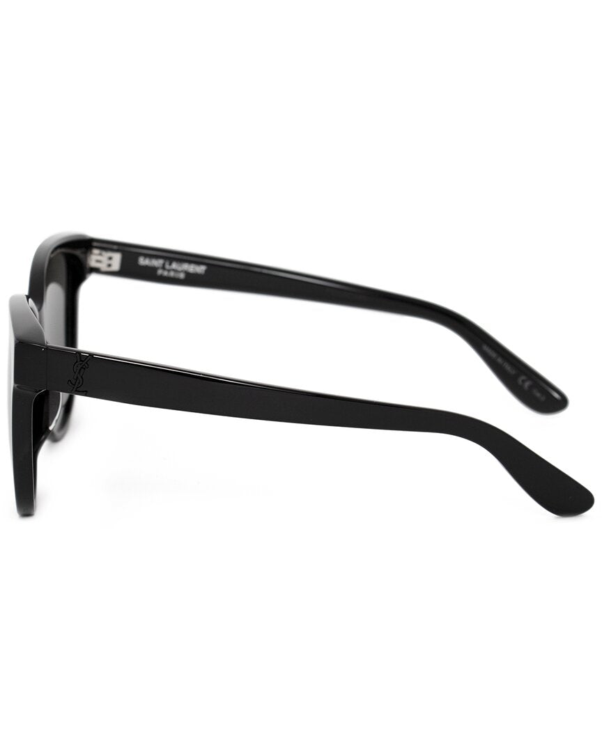Saint Laurent | Womens | SL23 58mm Sunglasses | Black | Grey Lens